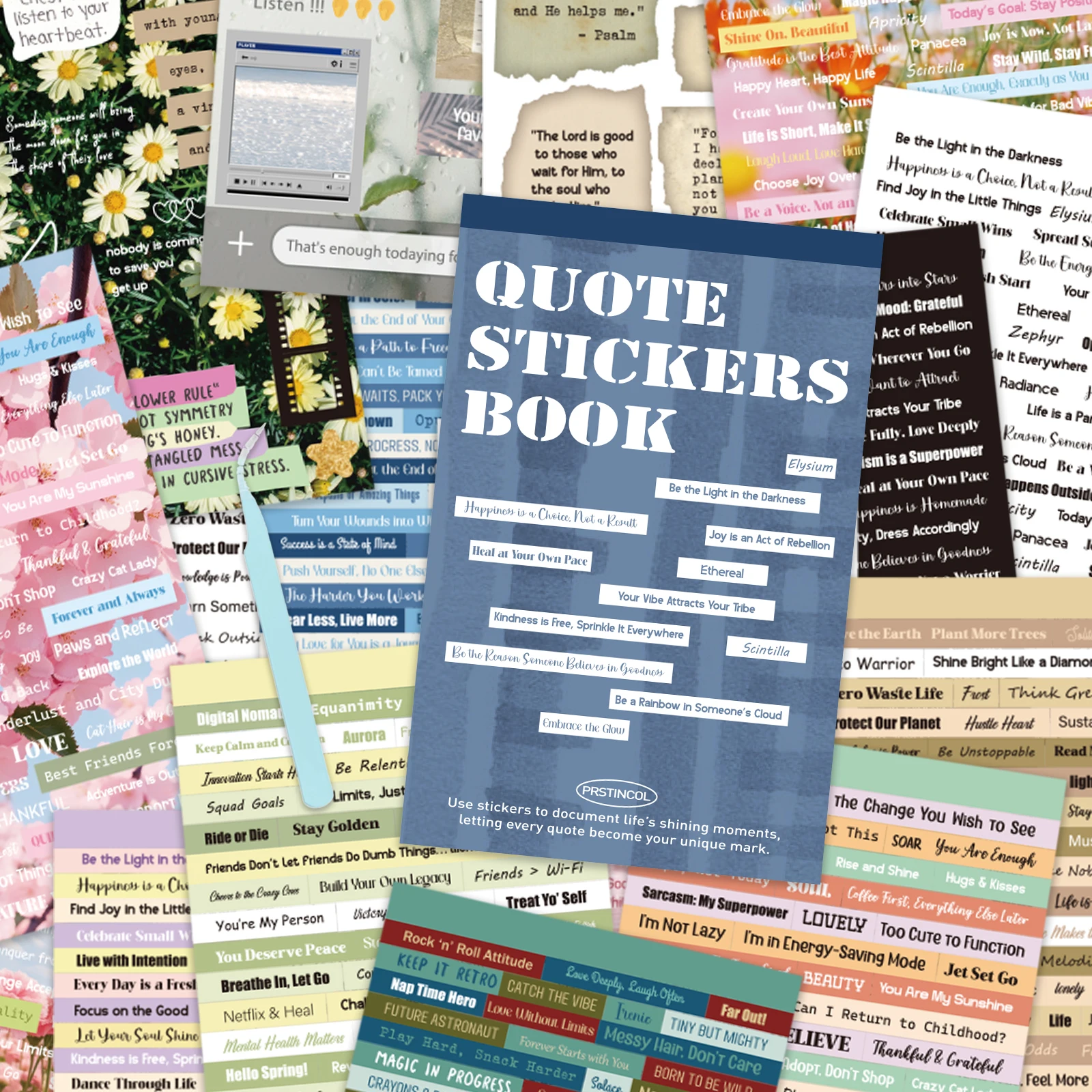 

48 листов наклейки с английскими цитатами для скрапбукинга и ведения журналов, декоративные наклейки для DIY, альбома для рукоделия, бутылки с водой