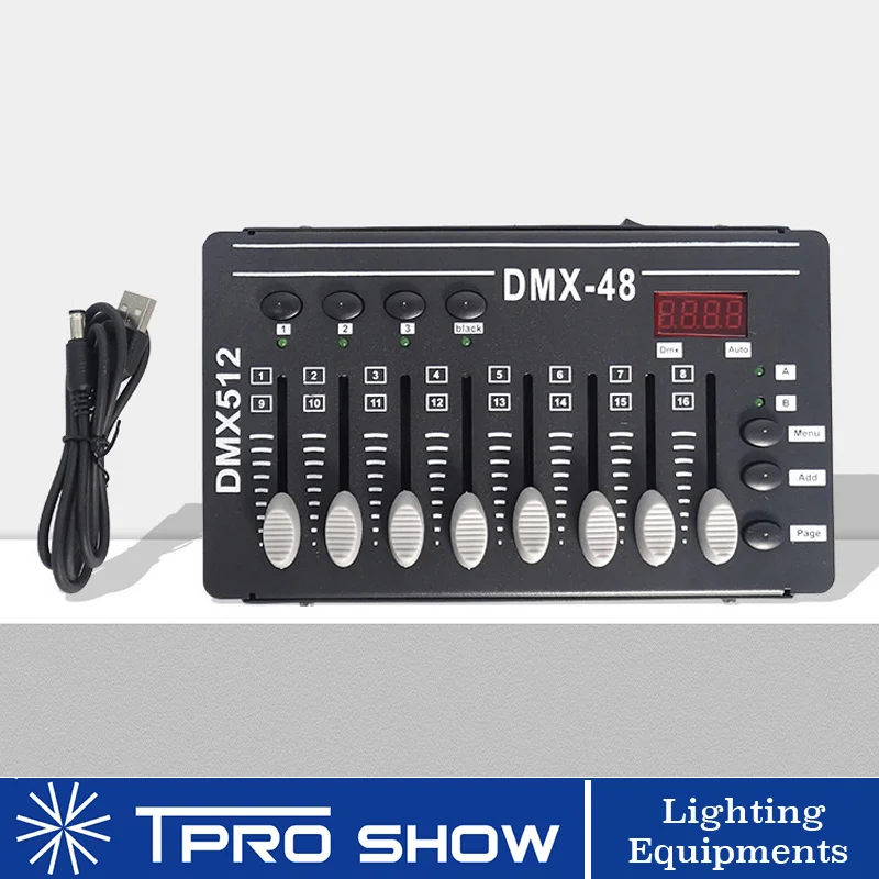 Imagem -05 - Mini Stage Light Console Controlador Dmx 512 Escurecimento para Mobile dj Sound Party Pyramid Show Máquina de Nevoeiro Led Moving Head Dmx48