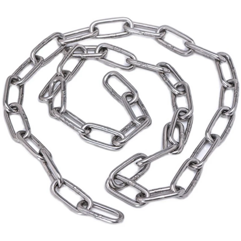 Any Meter Length 1.2-10MM Diameter Highly Polished Welded Marine 316 Stainless Steel Long Short Link Chain for Lifting Binding