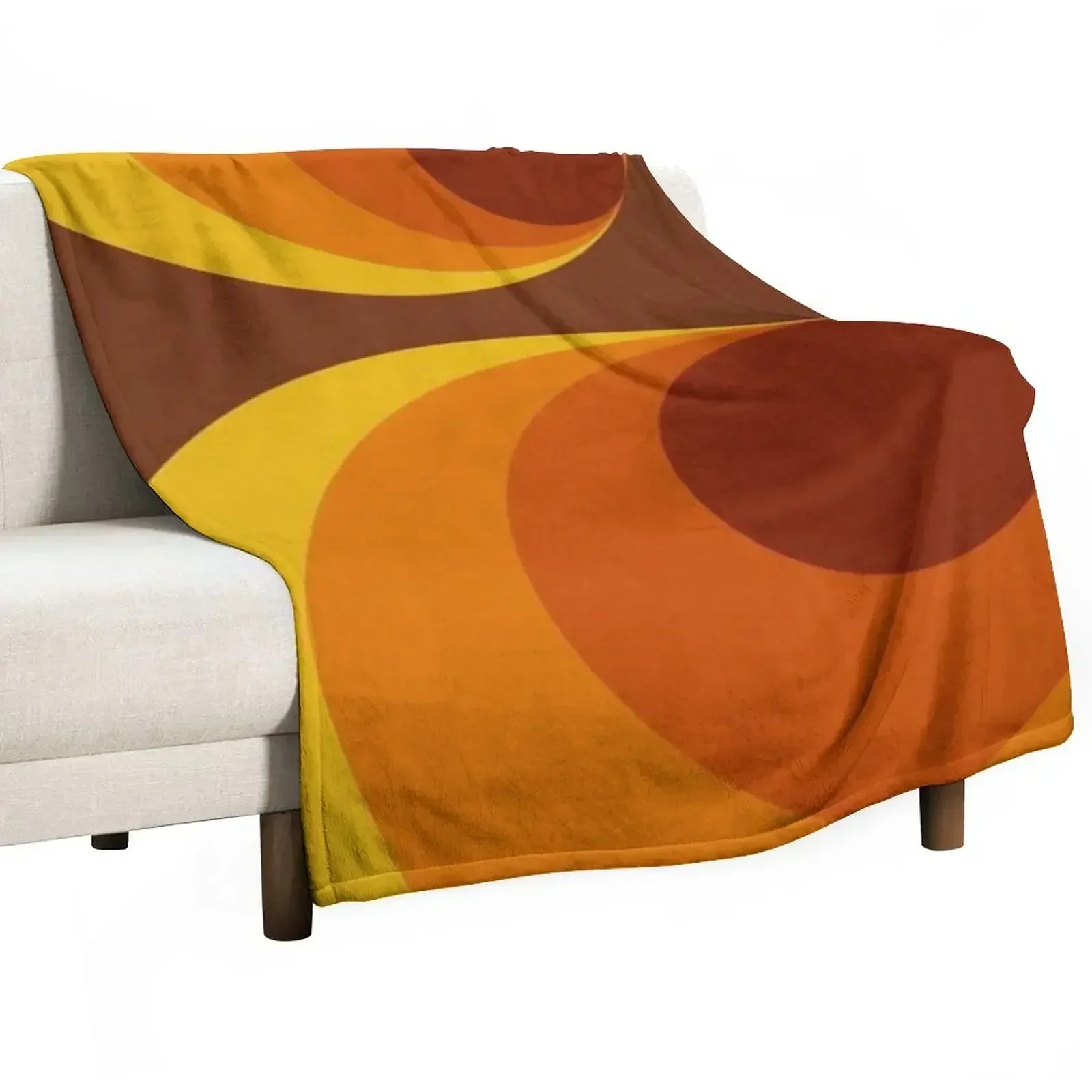 

Orange Pattern - 70s Throw Blanket for babies Travel Personalized Gift heavy to sleep Blankets