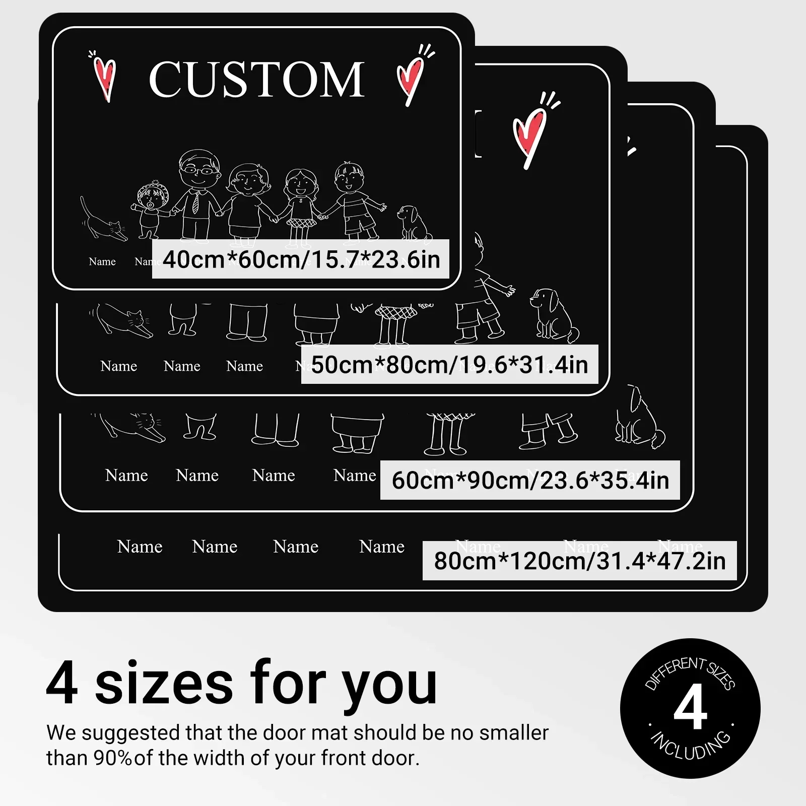 Custom Foot Mat Welcome Rug Personalized Carpet Diatom Mud Bath Mats Bathtub Absorbent Non-Slip Rugs Halloween Gift Home Decor