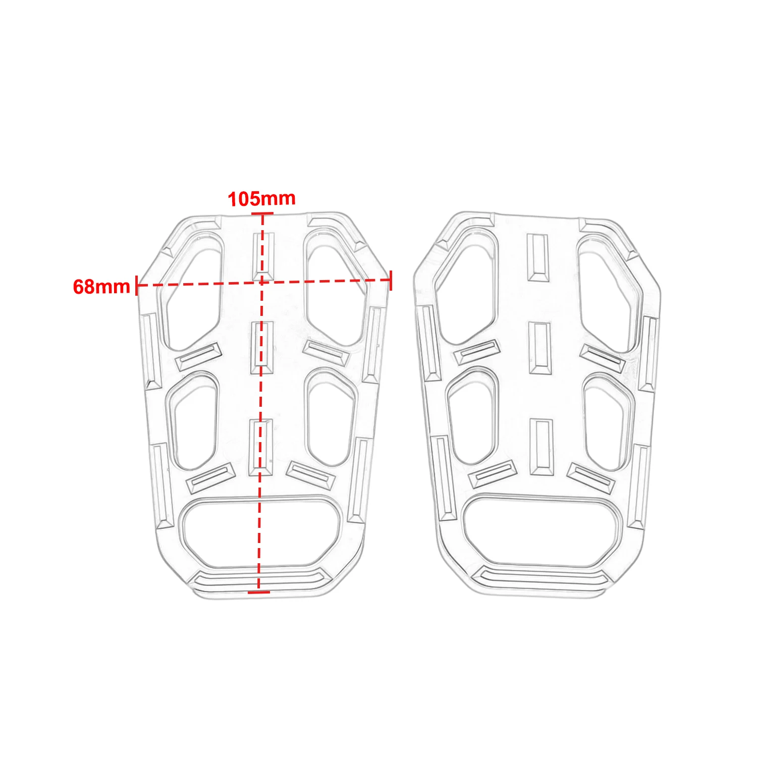 Motorcycle Accessories Front Foot Pedals Anti-Slip Wide Enlarged Foot Pad Footpeg For ZONTES 368G 368 G 2024 2025 2026