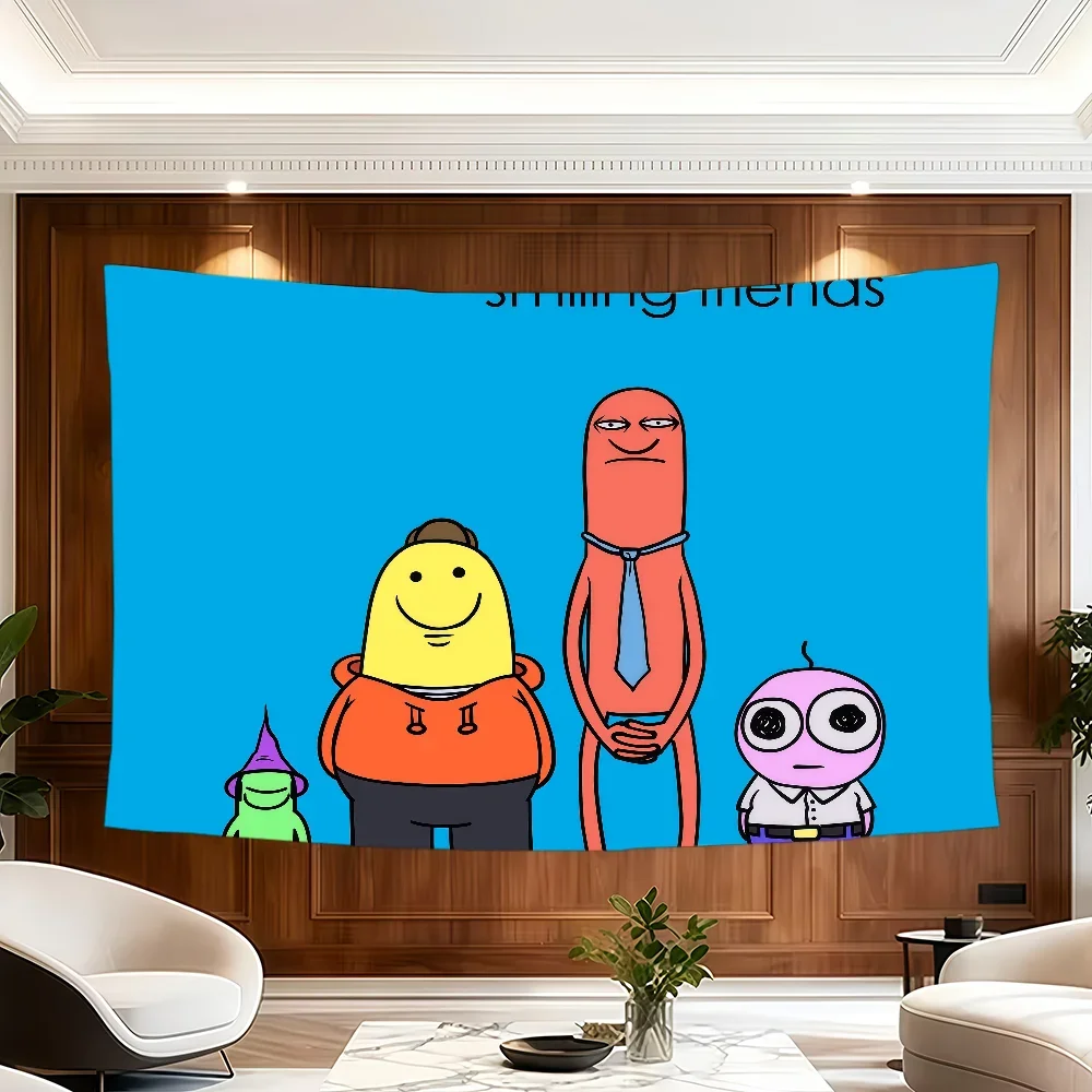 Cartoon S-Smiling F-Friends-S flag Room Decoration Wall Tapestry Hanging Aesthetic Bedrooms Advertising Banner