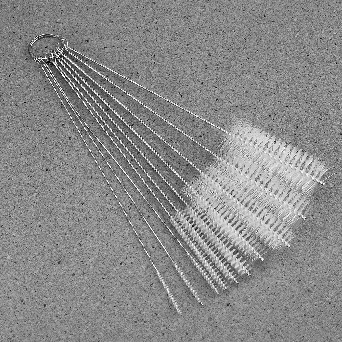 

10pcs Cleaning Brush For Nylon Tube Brushes 10 Different Sizes Twisted Handle Rod Key Ring Design Hard-To-Reach Areas Cleaner