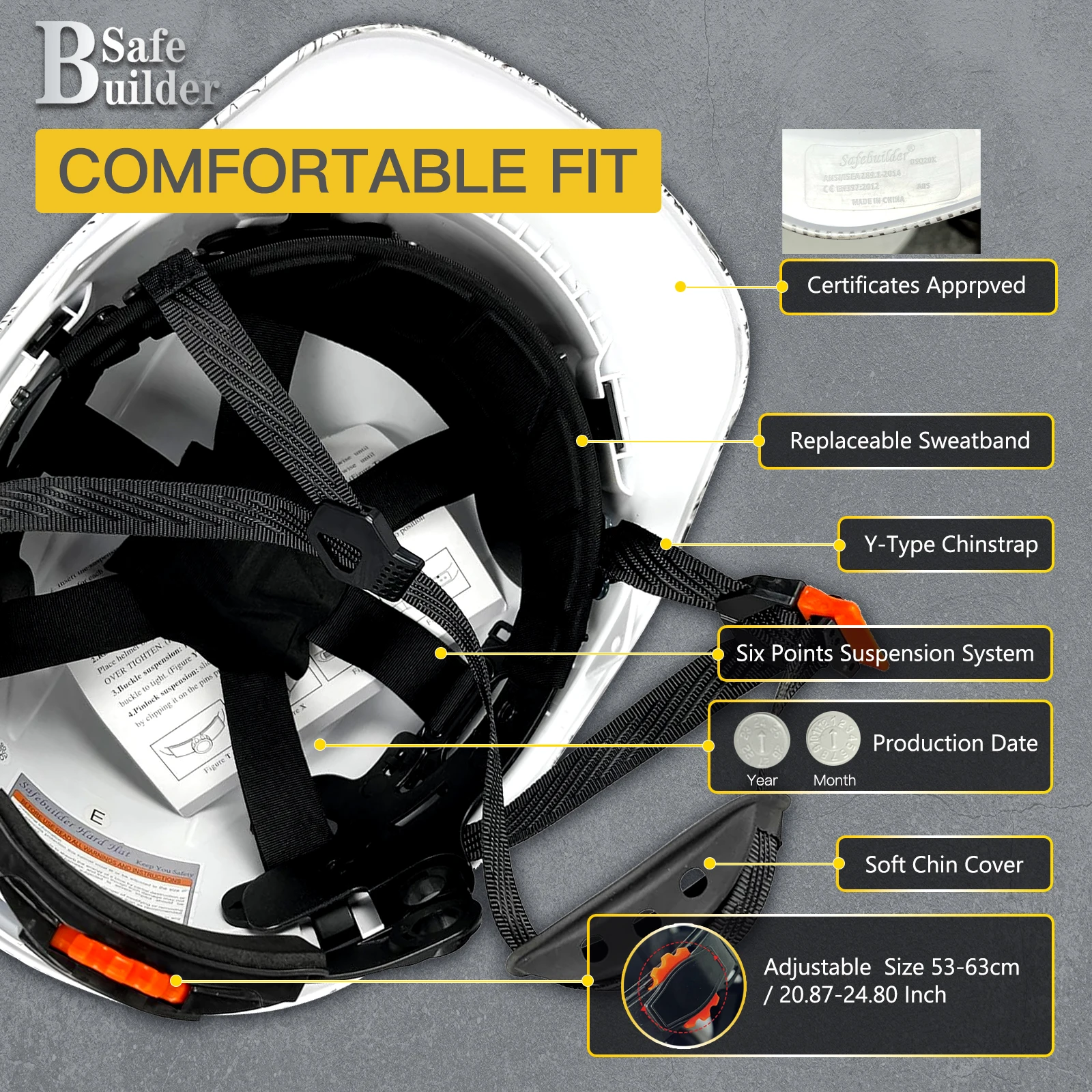 Carbon Fiber Pattern Work Safety Helmet With Vents ABS Industrial Head Protection CE EN397 Construction Hard Hat