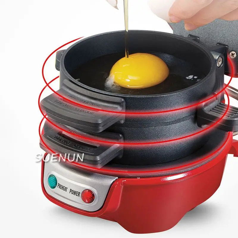 Electric Hamburger Machine Household Double-sided Heated Sandwich Breakfast Machine Pancake Machine Hamburger Machine