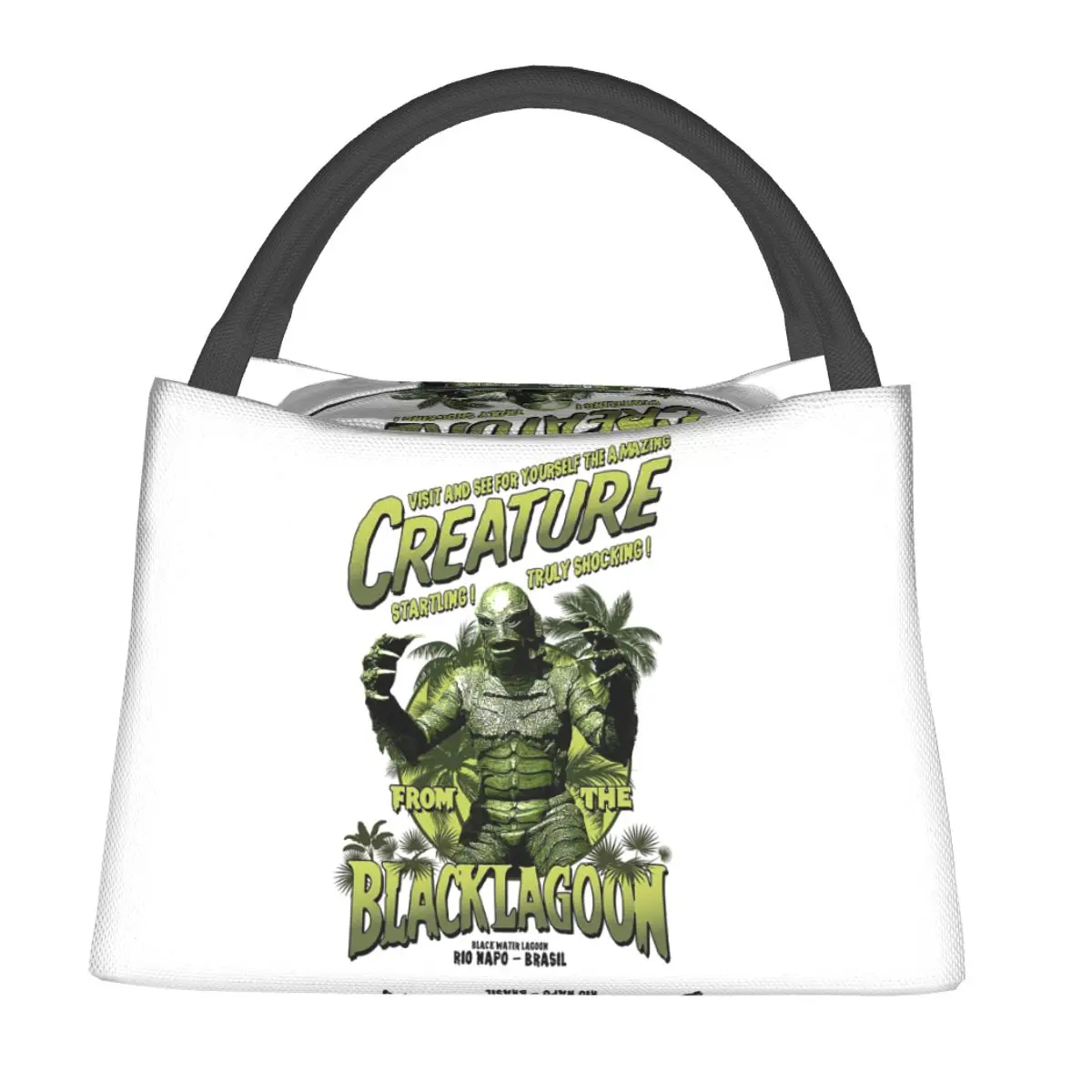 Creature From The Black Lagoon Lunch Bags Insulated Bento Box Lunch Tote Picnic Bags Thermal Bag for Woman Children Travel