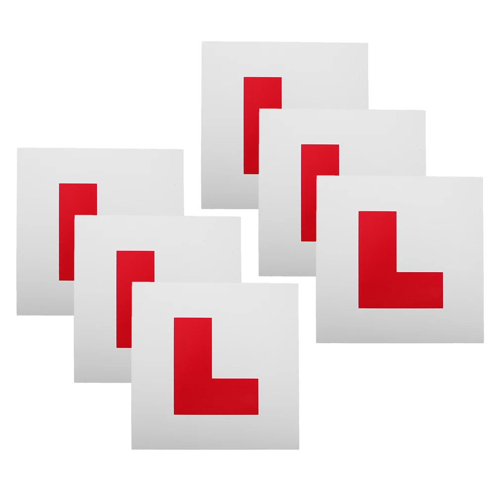 

6 PCS The Sign Car Stickers Student Rubber Magnet Learner Plates Magnetic