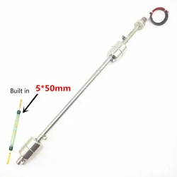 Adjustable Double Floating Ball Stainless Steel Level Automatic Control Switch Sensor Float Switch liquid water sensor 300-500MM