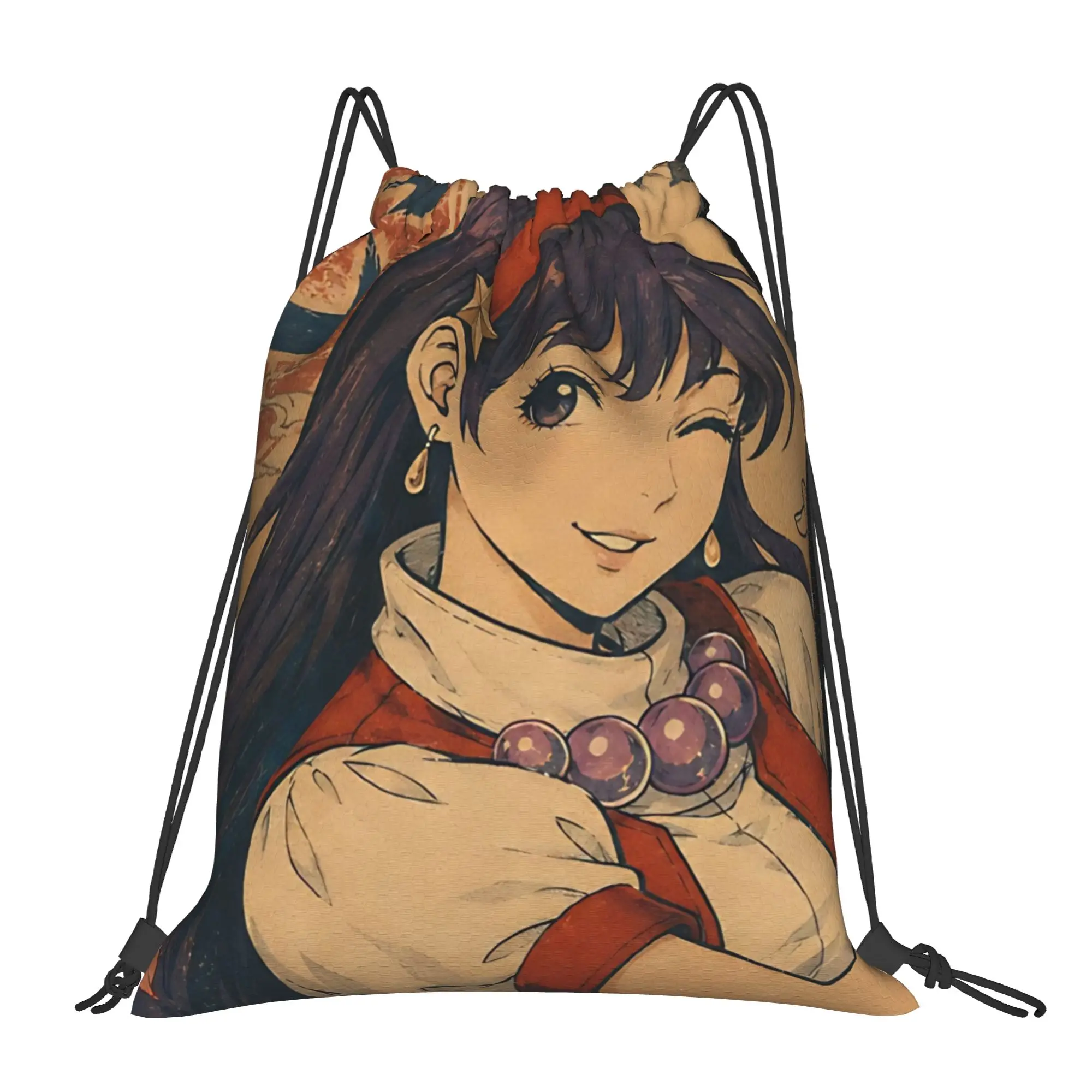 KOF Ukiyo e style Portable Sports Riding Gym Drawstring Storage Sporty Backpacks