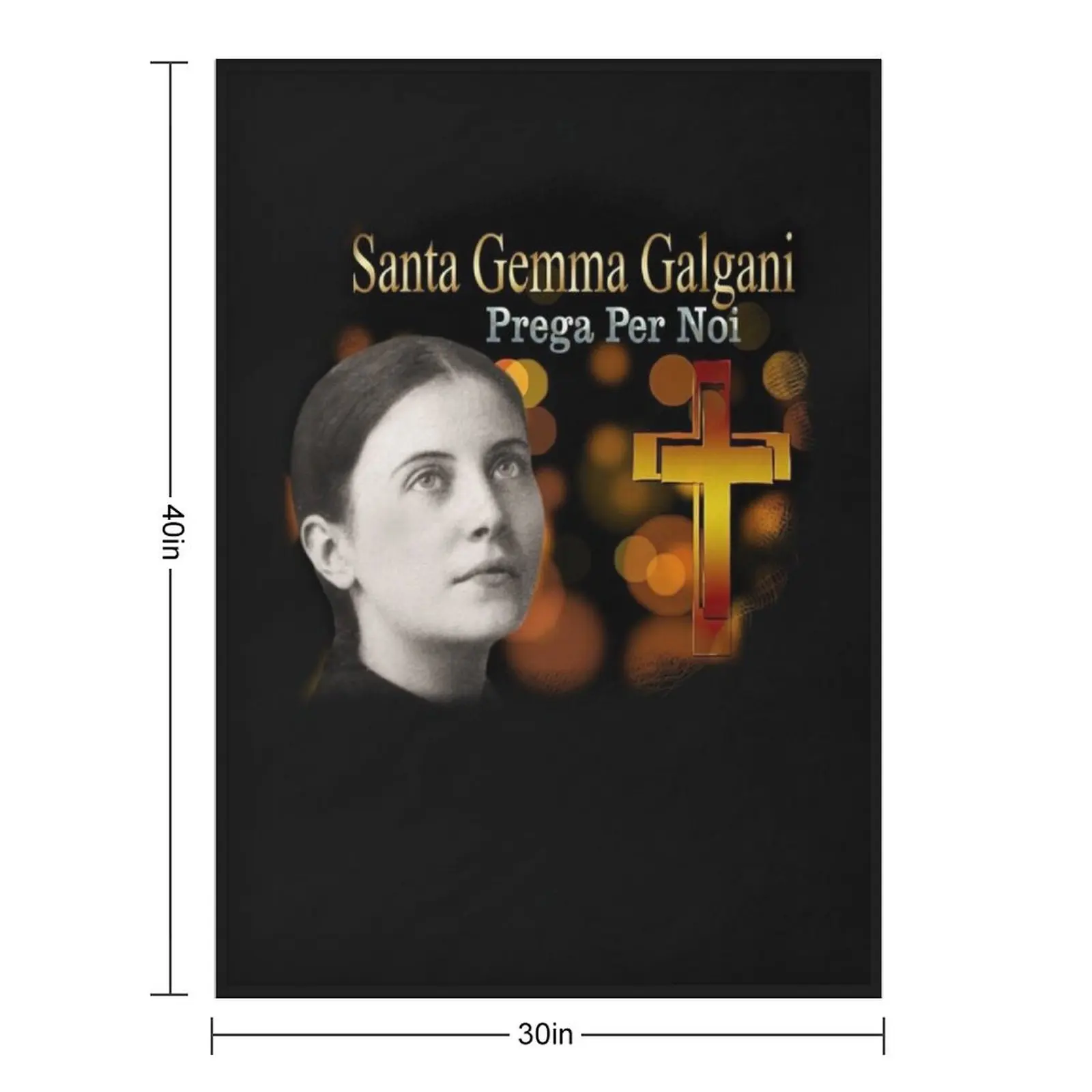 Saint Gemma Galgani Catholic Saint & Mystice Visions of Guardian Angel Throw Blanket Moving Picnic Plush Thermal Blankets