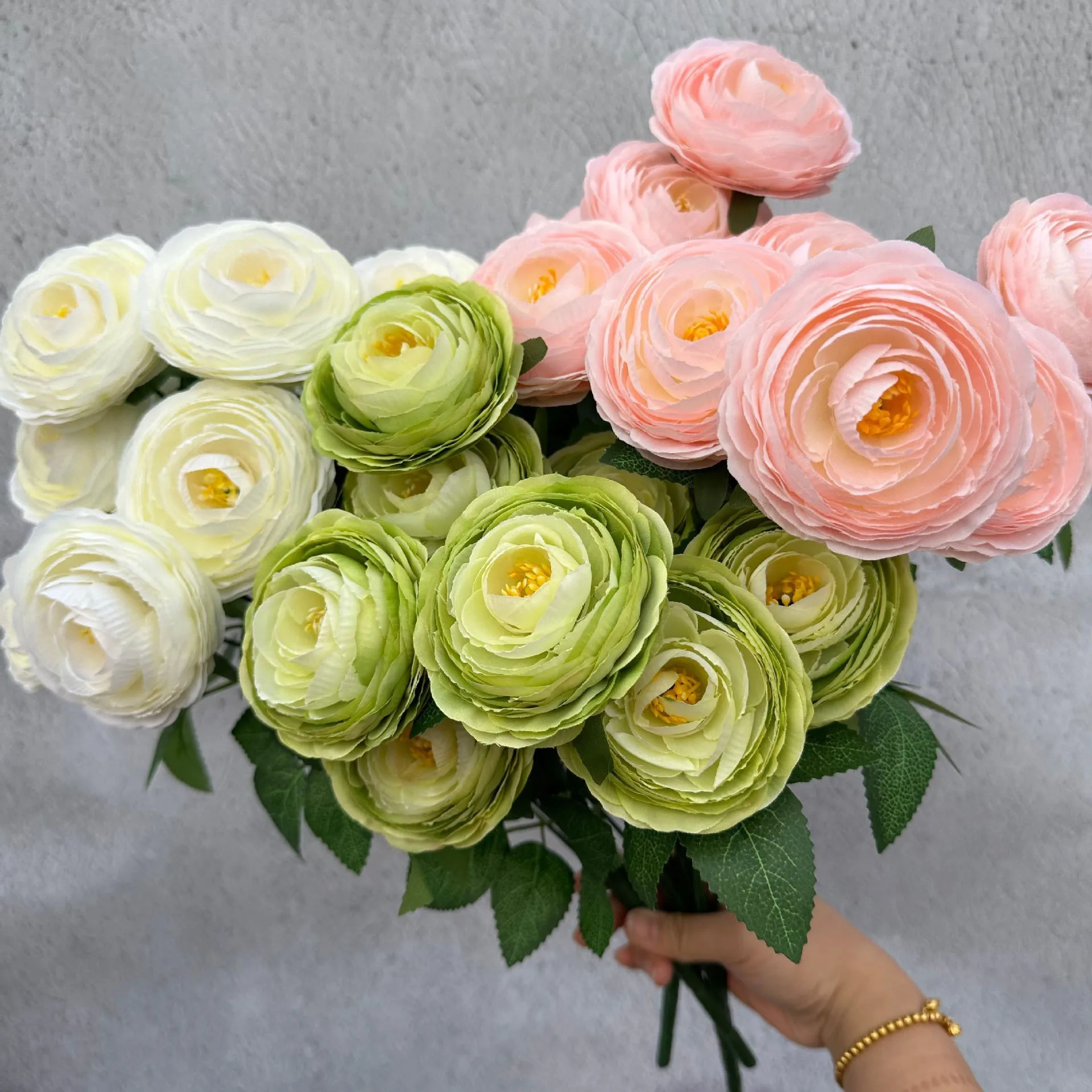 9-Köpfiger Strauß Künstliche Eustoma-Blumen, Exquisite Blumendekoration für Heimdekoration, Hochzeitsarrangements, Party-Hintergrund – Detail 2