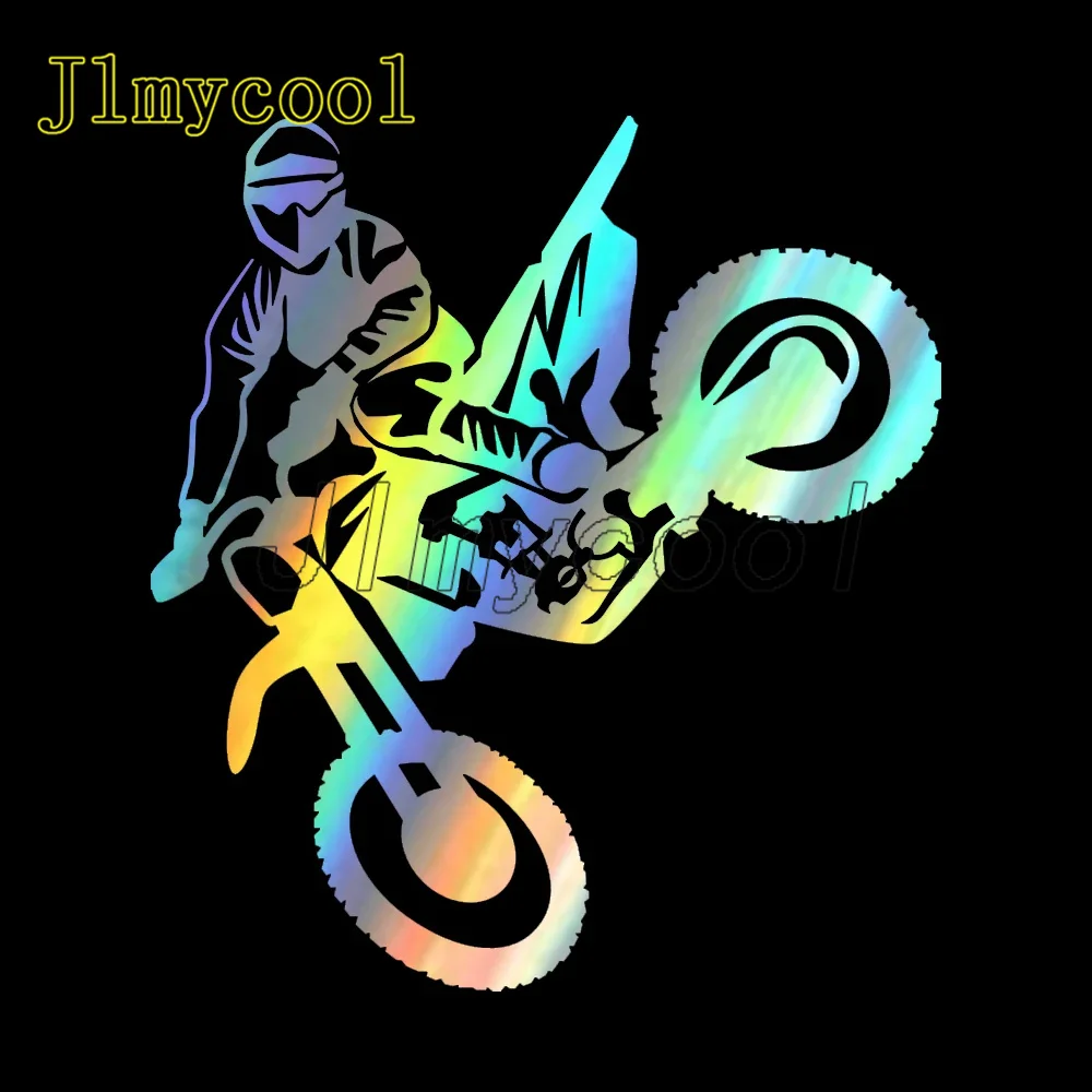 

15,6x14,1 см наклейки для мотокросса, виниловые светоотражающие наклейки для стайлинга автомобилей, черные/лазерные наклейки-стакер