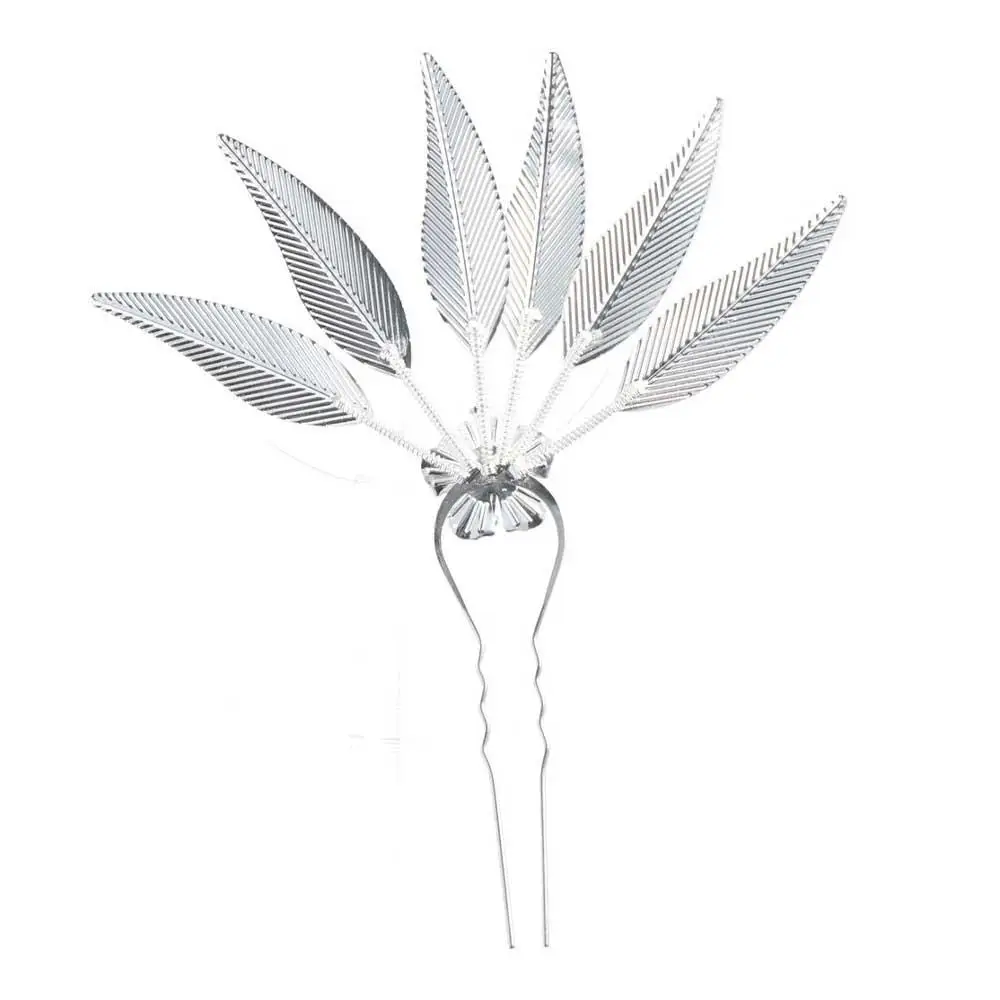

Minorities Hair Accessories Ancient Hanfu Headwear Leaf Thai Headdress U Shape Hairpin Metal Hair Sticks Ancient Style Headwear