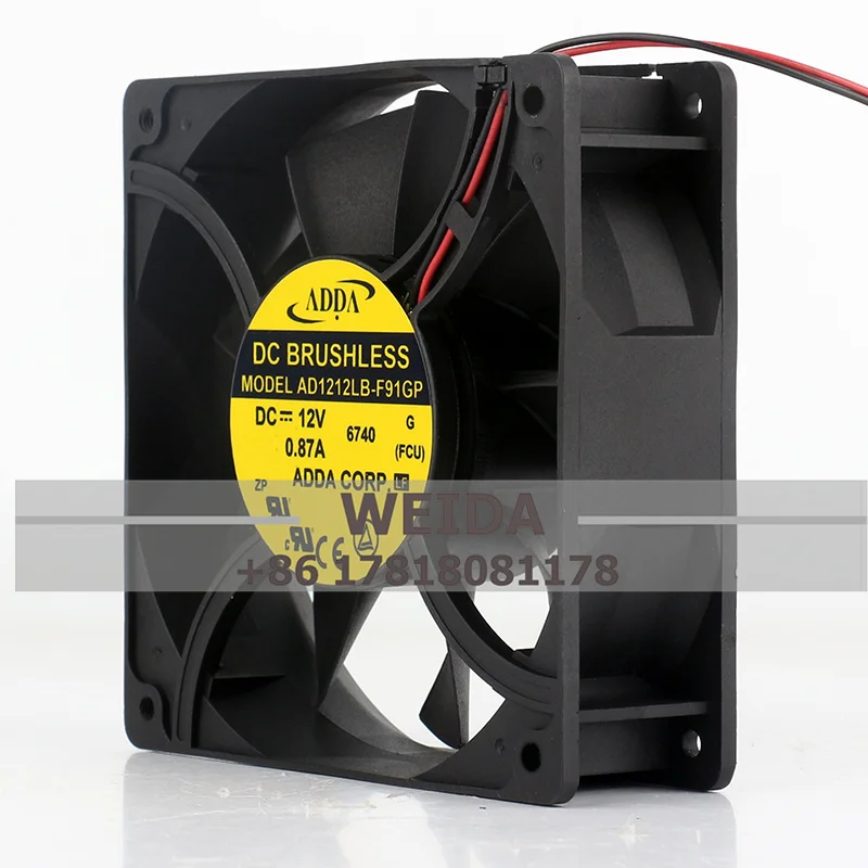 Chassis fan ADDA AD1212LB-F91GP DC12V 0.87A 12038 12CM Large air cooling fan 120 x 120 x 38MM