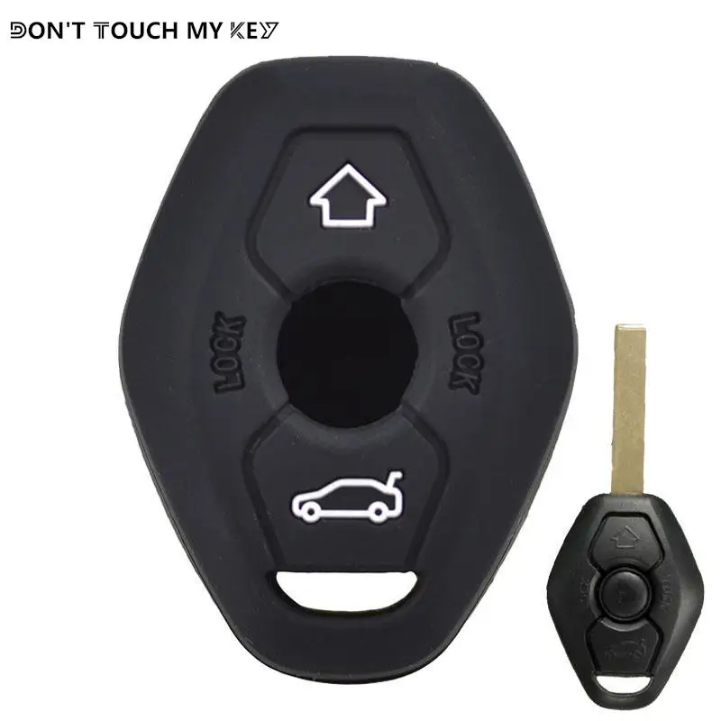 For BMW X3 X5 Z3 Z4 M3 M5 3 5 7 Series E38 E39 E46 E83 Silicone Remote Key Case Fob Shell Cover Skin Holder 1999-2009