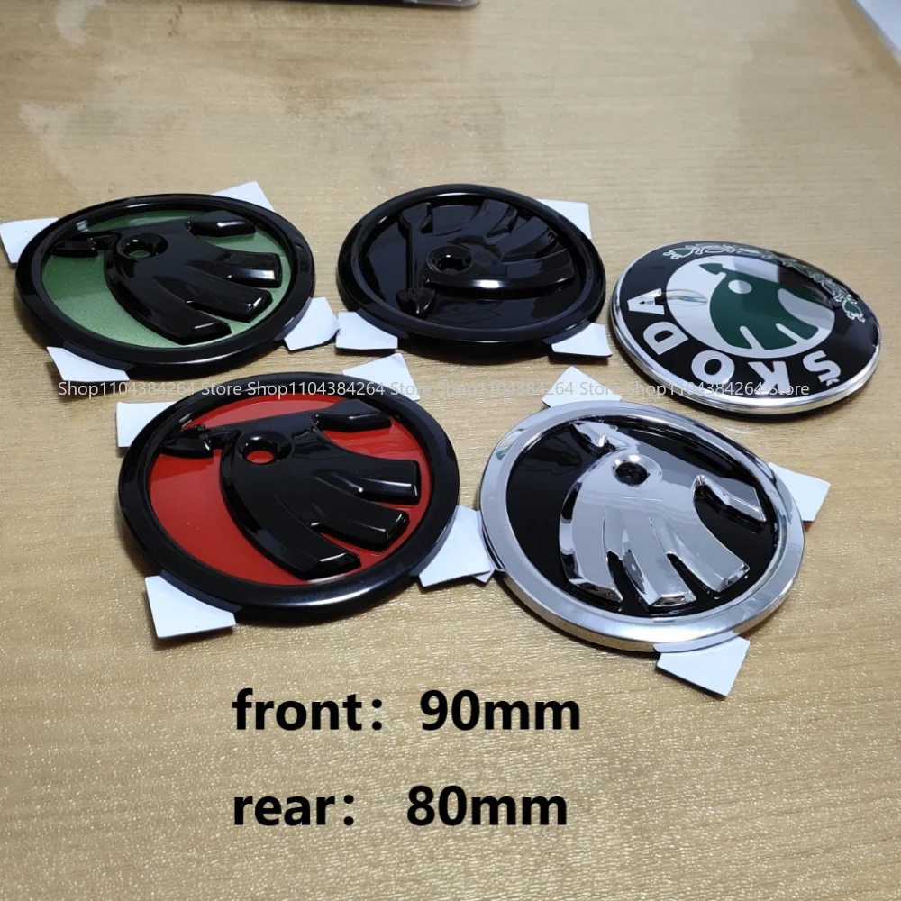 

Car Front Hood Emblem Rear Trunk Emblem Badge Sticker for Skoda Octavia Rapid Fabia Laura Superb Karoq Kodiaq VRS Yeti Badge