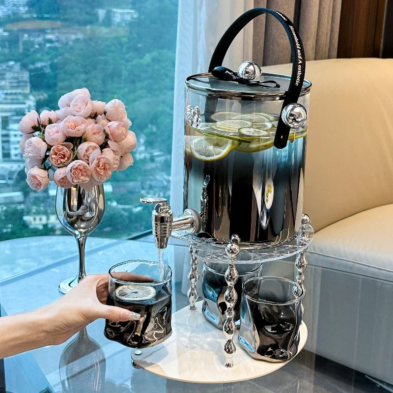 

Glass high temperature resistant cold brewing pot with faucet household cool kettle large capacity beverage bucket fruit tea pot