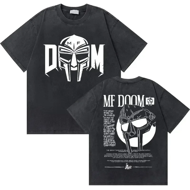 Rapper Mf Doom MM FOOD Doomsday Graphic T-Shirt Men Women Hip Hop Rap Washed Vintage Tshirt Male Fashion Cool Oversized T Shirts