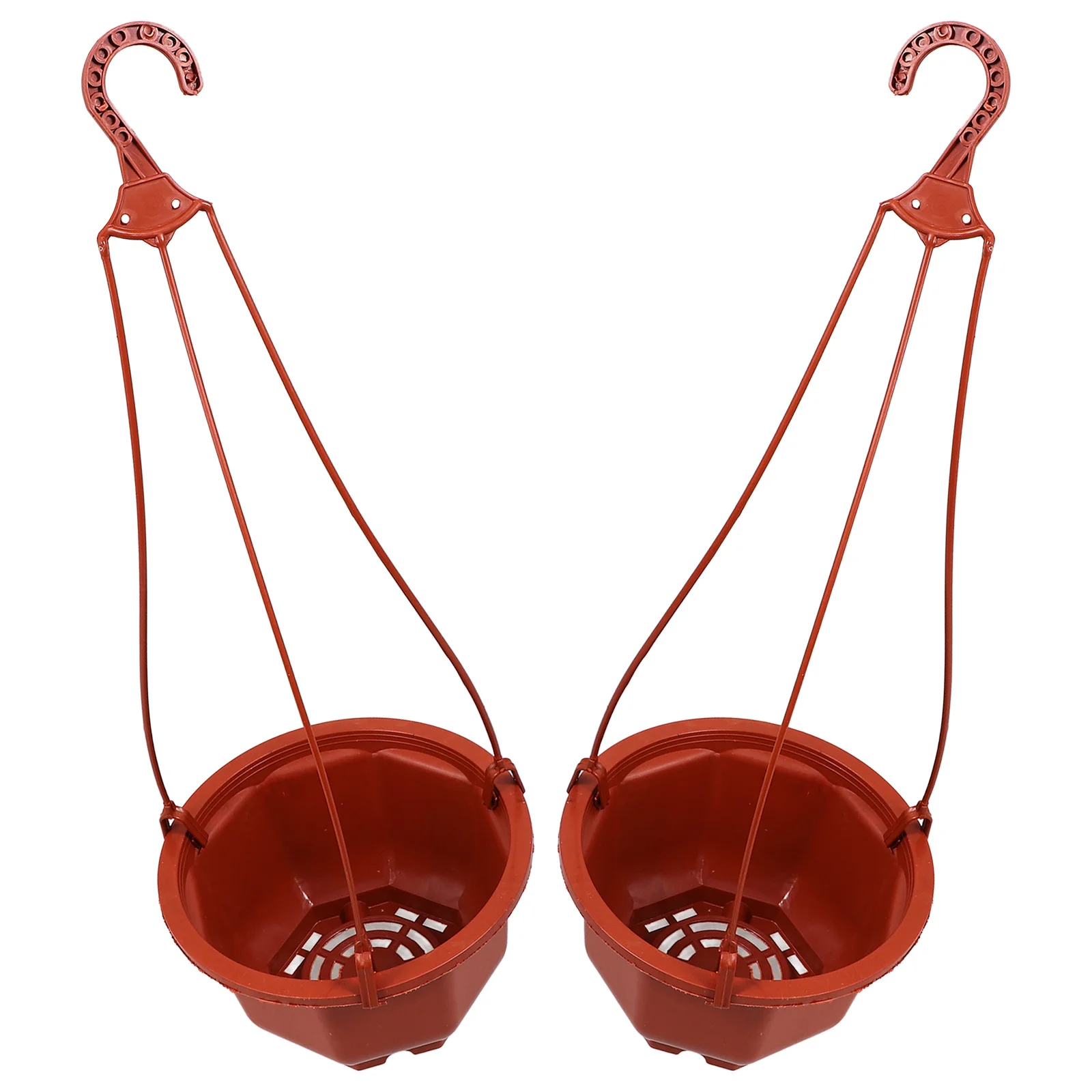 

2Pcs Plastic Hanging Planter Chic Wall Mounted Flowerpot for Balcony Garden Office Decor Outdoor Hanging Plant Containers Modern