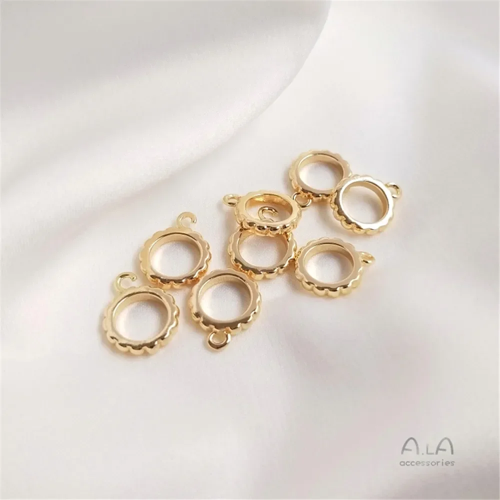 14K vergulde kanten sluitring met openingsring hanger ring hanger ring hanger gesp handgemaakte DIY accessoires
