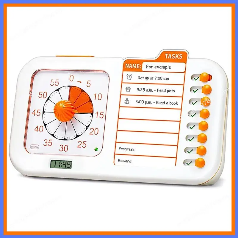 BAAE 3-In-1 Visual ADHD Timer For Kids & Adults With Planning Board, Task Timer, Chore Chart & Visual Schedule Planne