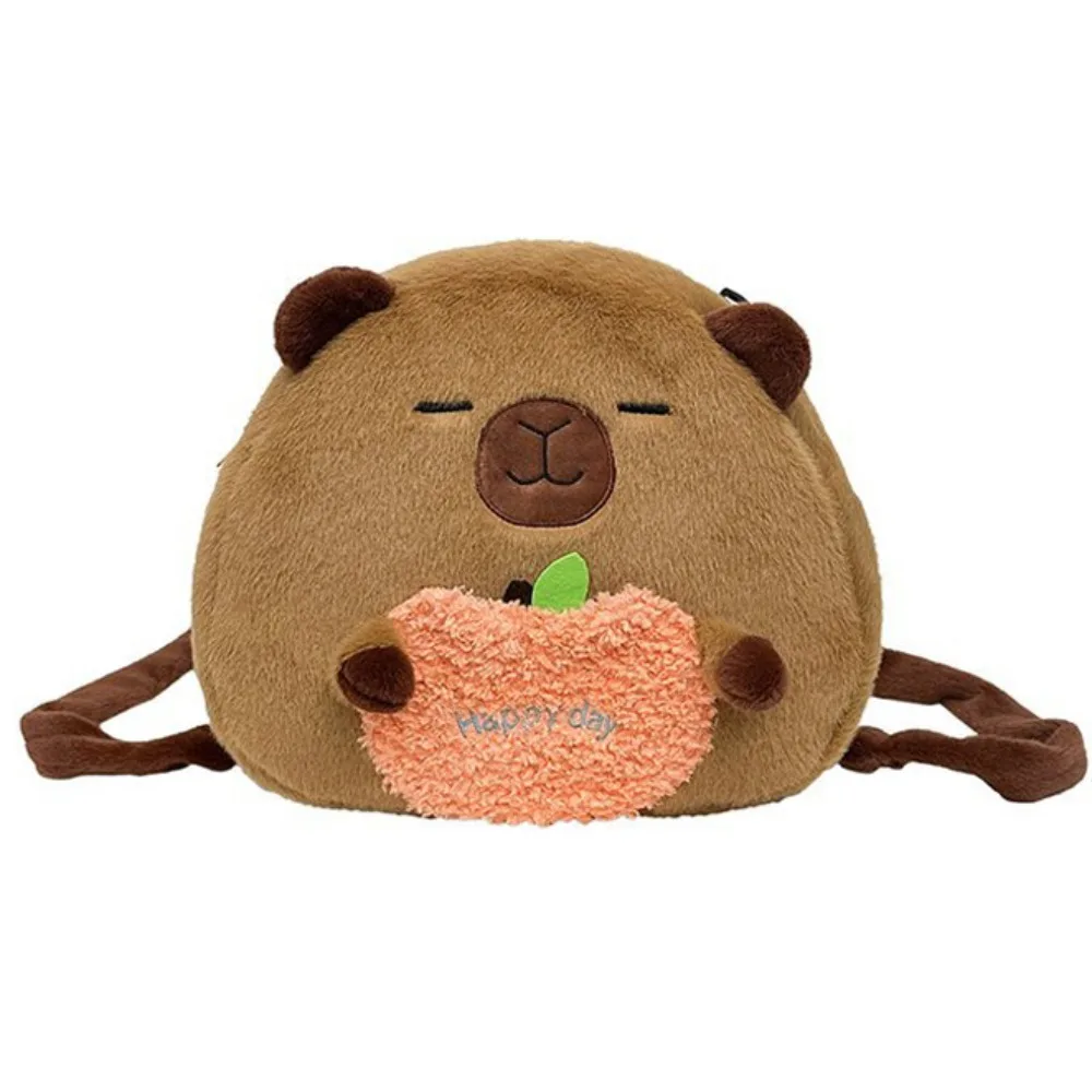 

Storage Bag Stuffed Capyabra Backpack Soft Cartoon Capyabra Plush Bag Lightweight Cute Cartoon Doll Bag Girls