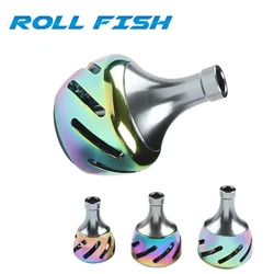 ROLLFISH 1PC 낚시 릴 핸들 금속 손잡이 릴 로커 암 그립 인체 공학 디자인 DIY 수정 낚시 장비 태클