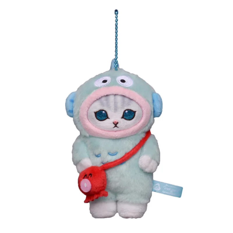 พวงกุญแจของขวัญคริสต์มาสชุดแมวฉลาม SANRIO Kuromi Hello Kitty My Melody Cinnamoroll จี้ตกแต่งกระเป๋าของเล่นตุ๊กตาแมว