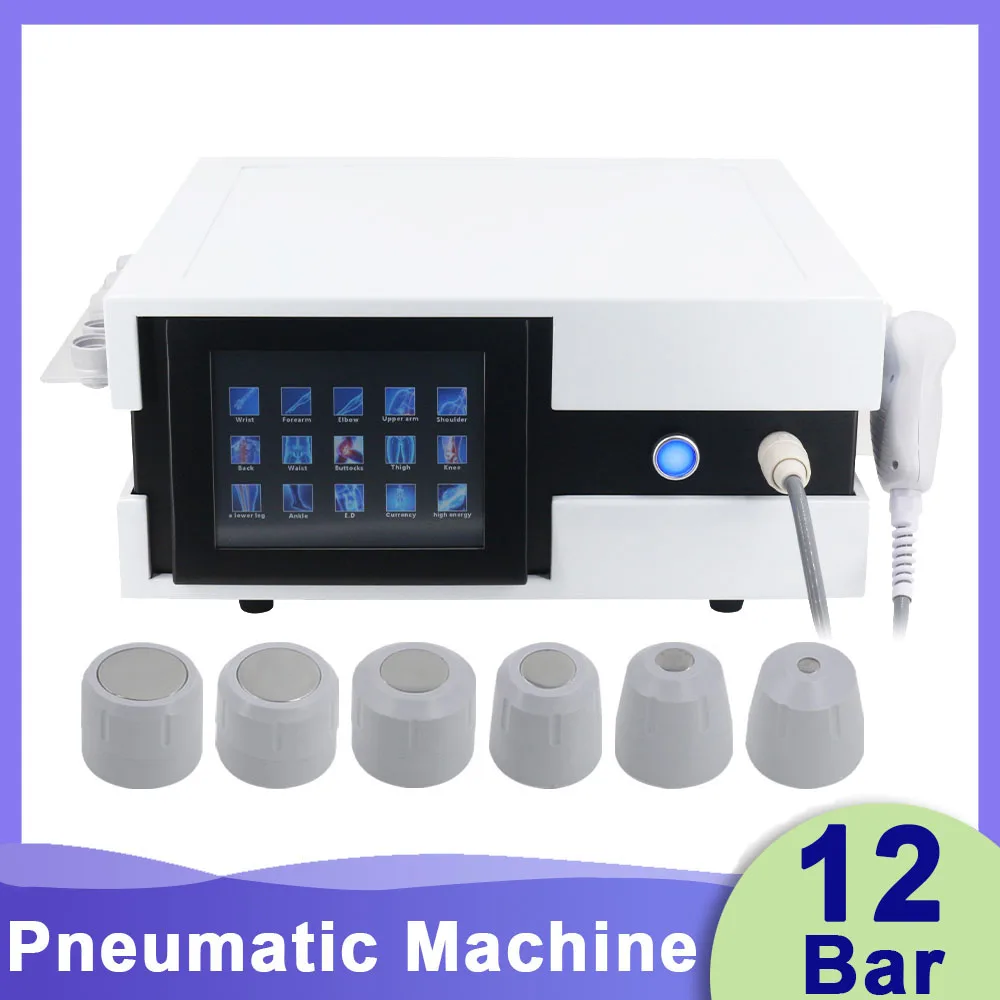 

12Bar Pneumatic Shockwave Therapy Machine ED Treatment New Upgrade Professional Shock Wave Instrument Pain Relief Body Relax