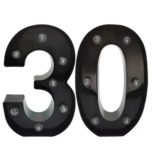 Night Light LED -Saite für Erwachsene, Lampe für Frauen und Männer, Geburtstagsfeier, Geburtstag, Tischvorräte, Nummer 18, 21, 30, 40, 50, 60, 70, 80, 90, Pces 2 10 Hauptverkauf Vorhang für Boy Room - №3