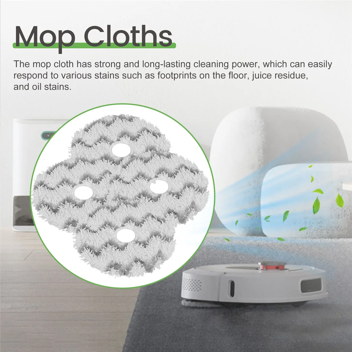 أطقم ملحقات بديلة لروبوت شاومي رويدمي إيفا ، مكنسة كهربائية ذاتية التنظيف ، SDJ06RM