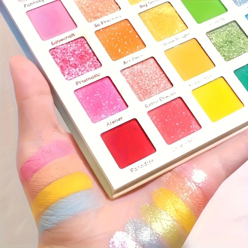 Palette de fards à paupières 30 couleurs, Super brillant, longue durée, mat, scintillant, nacré, imperméable, maquillage pour les yeux avec grandes paillettes