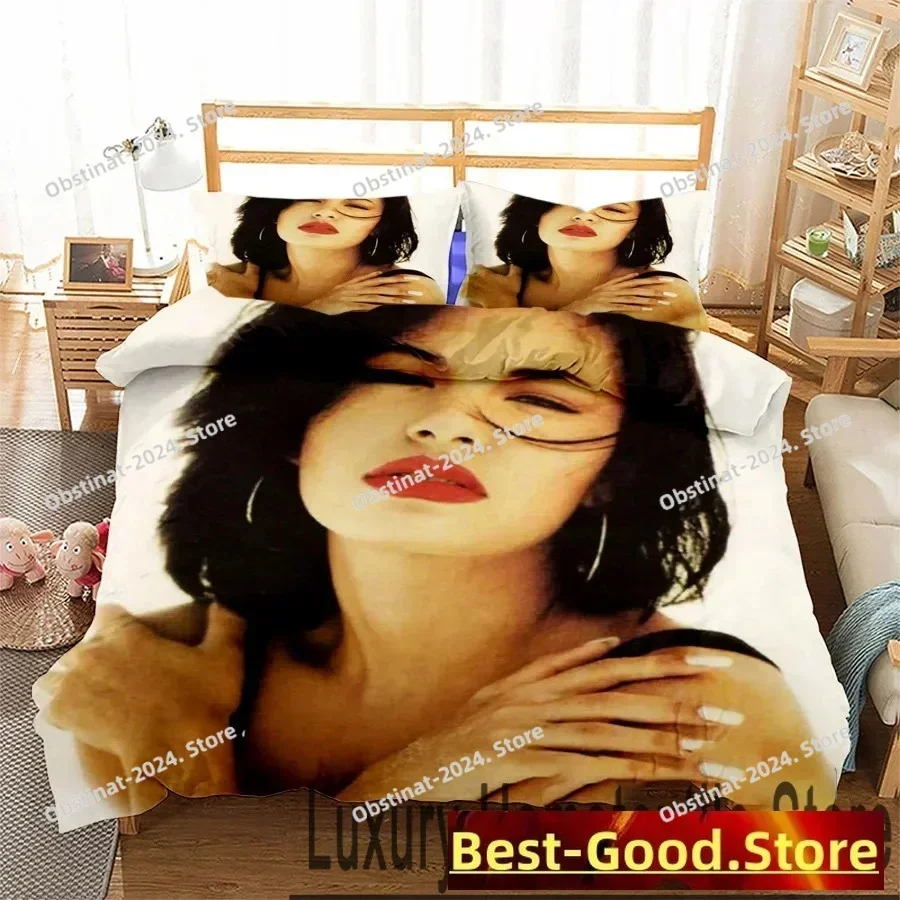 

3D Selena Singer Bedding Set Printed single Comforter Quilt Bed Cover Duvet Cover Pillow Case 3 Pieces Sets Soft Kids Adult Size
