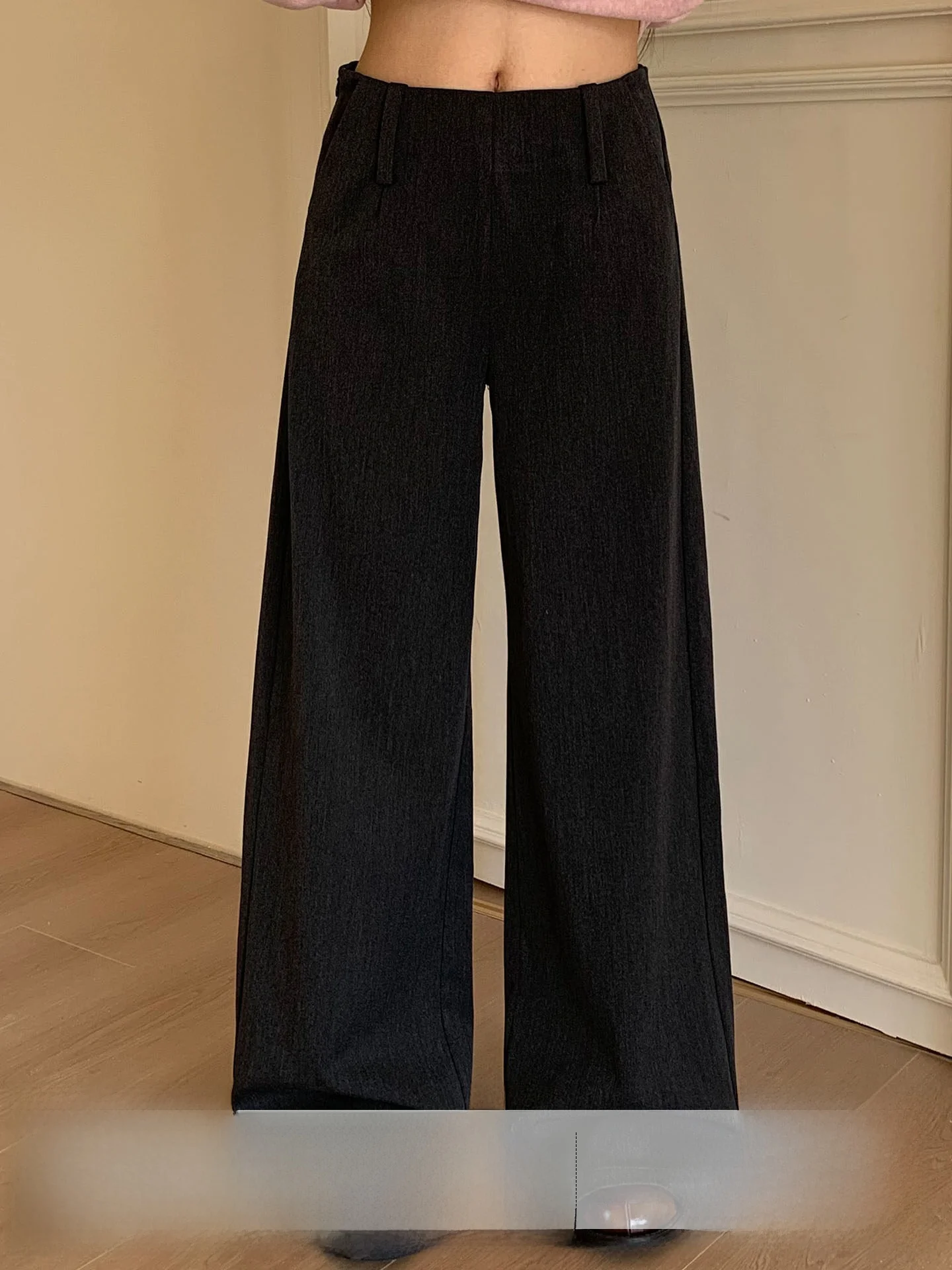 

Bla Floor-Length Straight Leg Suit Pants Women's Autumn Vintage High Waist Trousers Commute Sle Regular Thin Long Pants