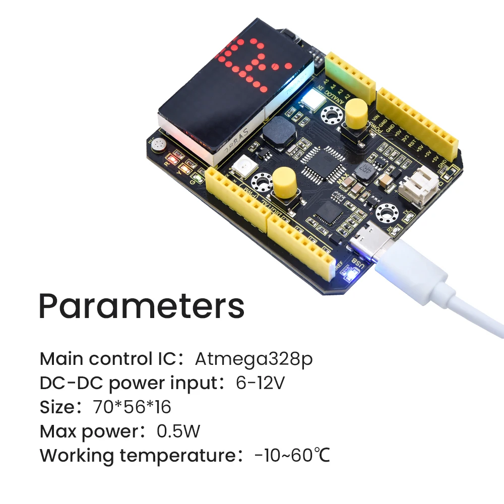 Keyestudio max atmega328p開発ボードは、arduino unor3と互換性があります (DIYステムプログラミング用)