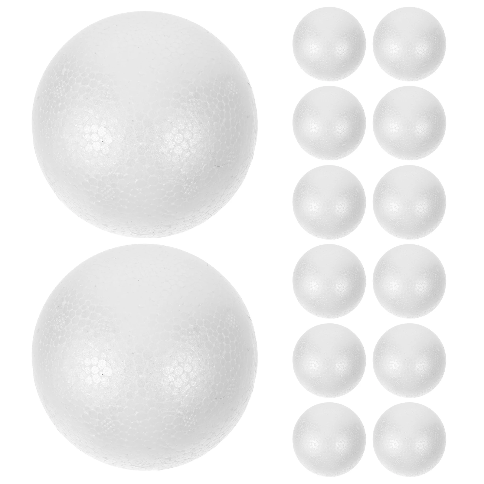 

15 Pcs Decoration Foam Ball DIY Balls White Decorate Polystyrene Craft Solid Child