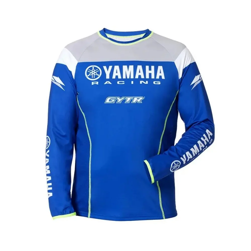 New Long Sleeved Cycling Clothes T-Shirt Off-Road Motorcycle Outdoor Group Activity Clothes Men's/Women's Yamaha Racing Clothes