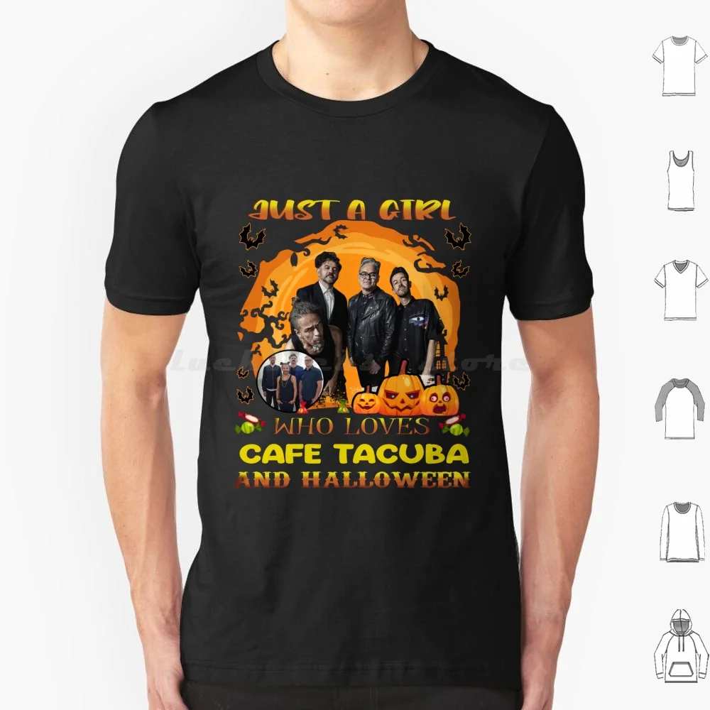 Just A Girl Who Loves Tacuba And Halloween T Shirt Big Size 100% Cotton Cafe Tacuba Cafe Tacvba Band Mexican Band Tacubos