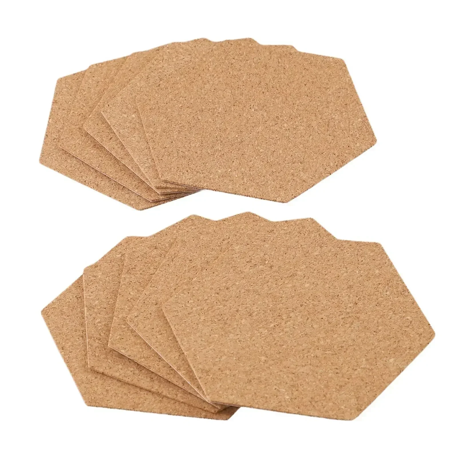 10PCS Hexagon Coasters Cork Cup Mat Pad Anti-slip Hexagon Coasters For Office School Home Decorative Accessories