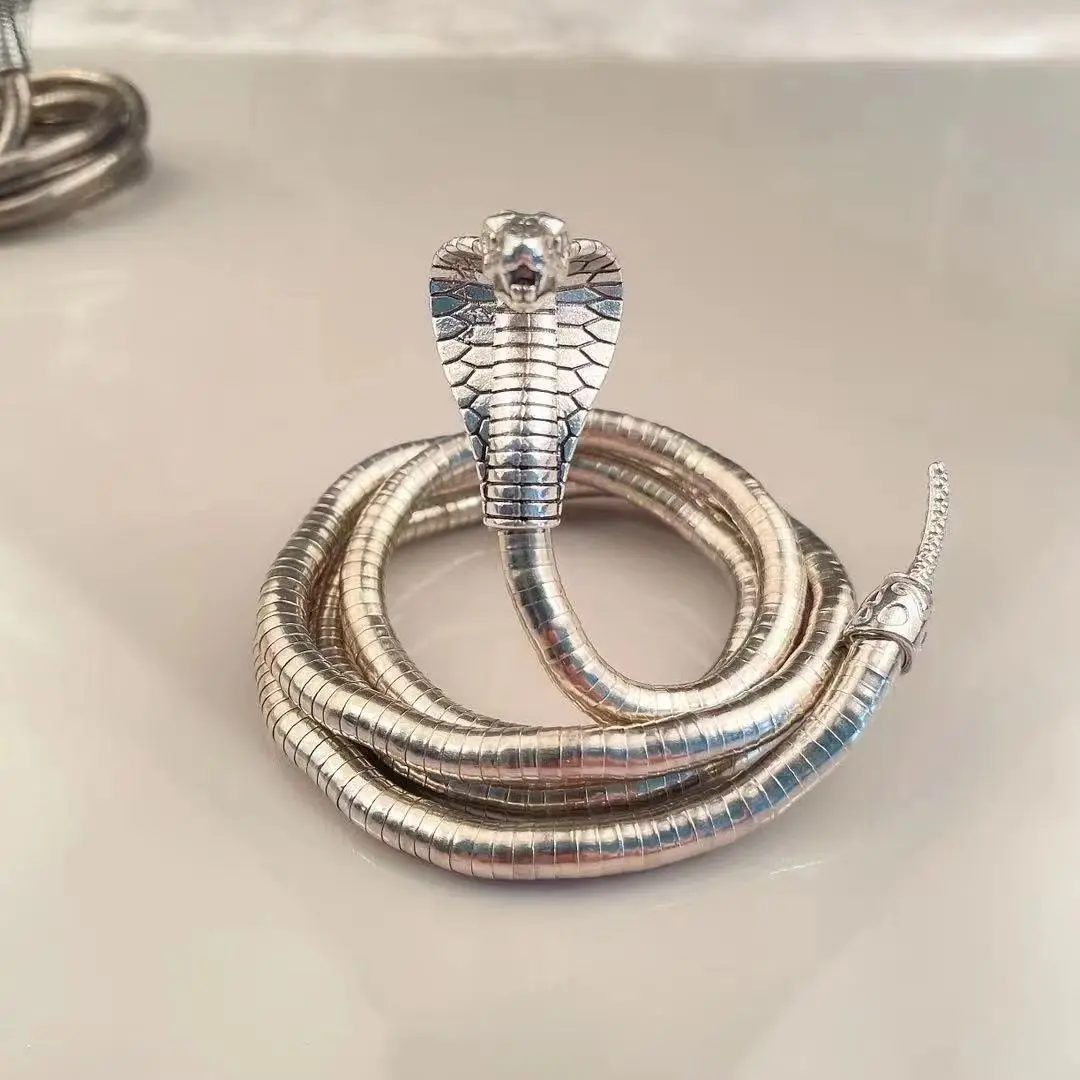 

Adjustable and customizable snake shaped necklace with a dark and cool design, European and American hip-hop bracelet