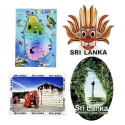 Asia Sri Lanka Resin 3D Fridge Magnets Tourism Souvenir Refrigerator Sticker Handicraft Gift Decoration
