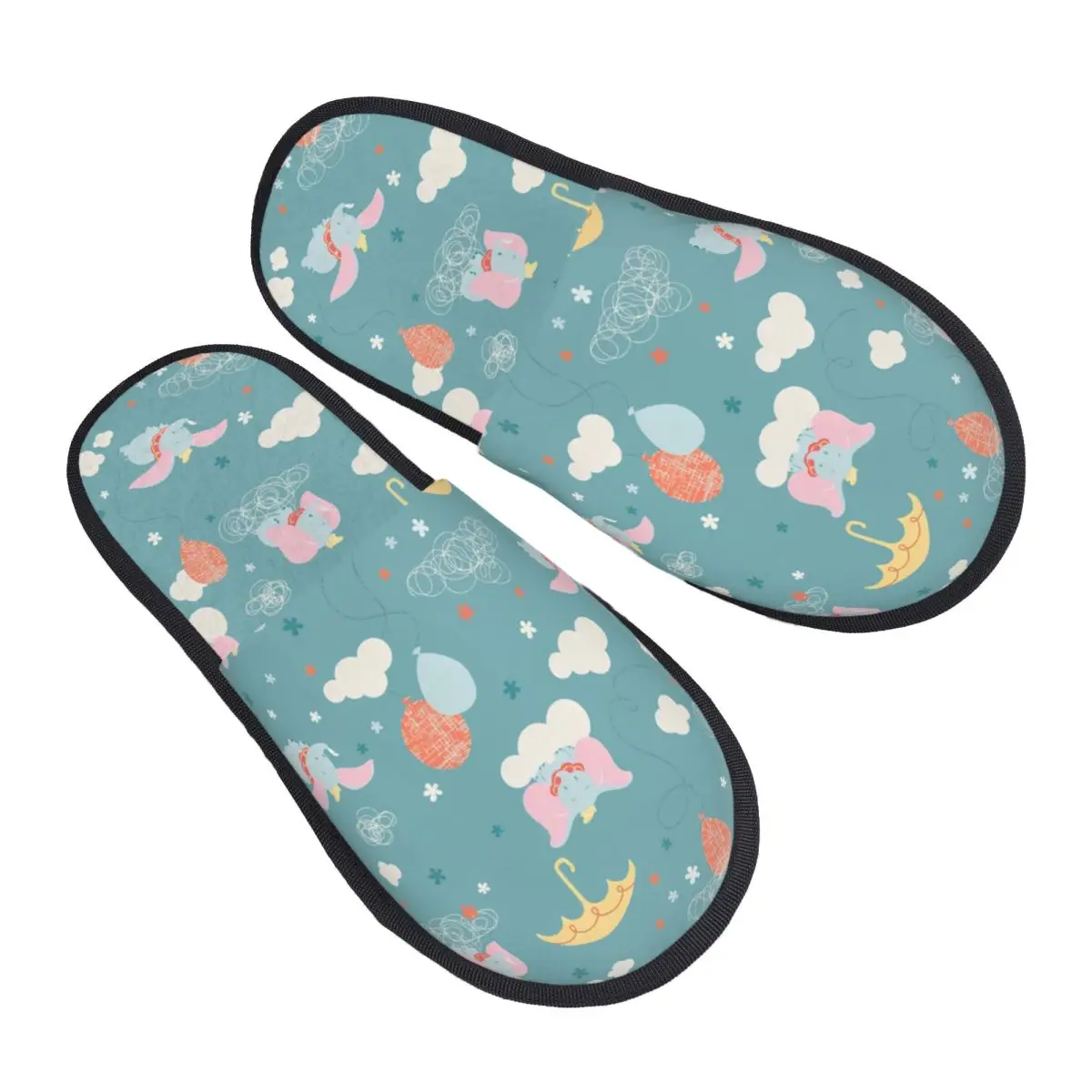 

Custom Dumbo House Slippers Women Cozy Memory Foam Anime Slip On Hotel Slipper Shoes
