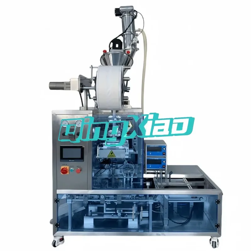 Multifunctional Automatic Bag-in-Bag Packaging Machine for Coffee Tea Powder Bags  Plastic Hanging Ear Features Wrapping Filling