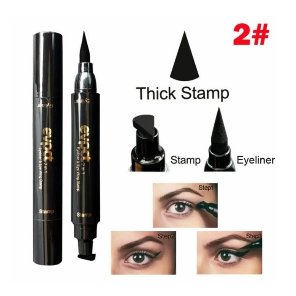 1 Pcs Charming Cat Eye Winged Eyeliner Sexy Eye Cosmetic Seal Stamp Wing Double Head Waterproof Eyeliner Pen Tool