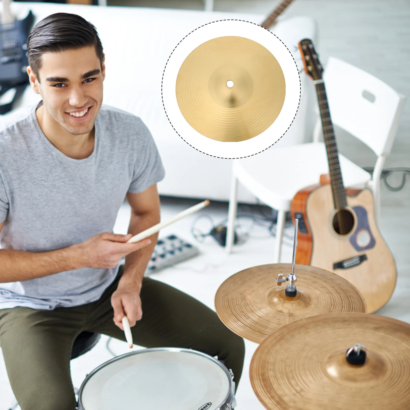 

Brass Cymbal Premium Metal Part For Kit Percussion Accessory Jazz Drum Set Durable Drum Fitting Musical Instrument