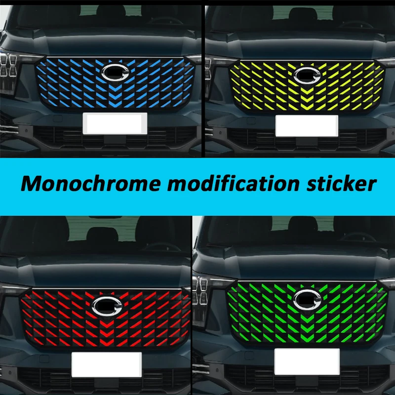 

For Trumpchi GAC GS8 2nd Gen 2022-2024 Car Grille Sticker Monochrome Car Exterior Modified Decorration Accessories