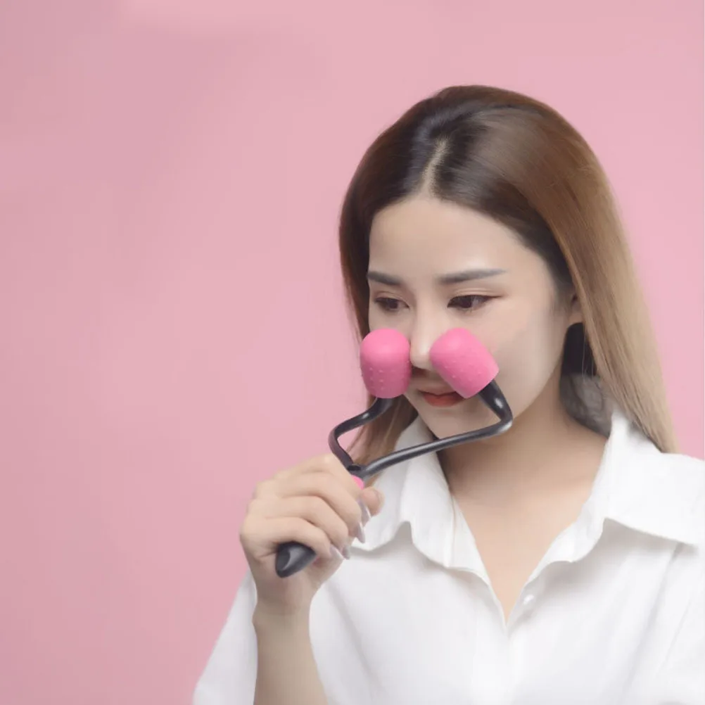 Rosy Black ABS Gesichtsroller, Massagegerät, bequemer Griff, Anti-Aging-Gesichtsmassagegerät, Hautpflege-Roller für glatte Haut