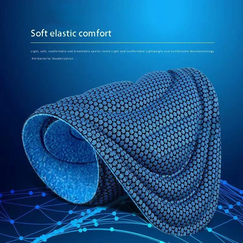 5D Massage Sports Insole Memory Foam Orthopedic Insoles Nano Antibacterial Deodorant Shoe Pads Sweat Absorption Running Pad