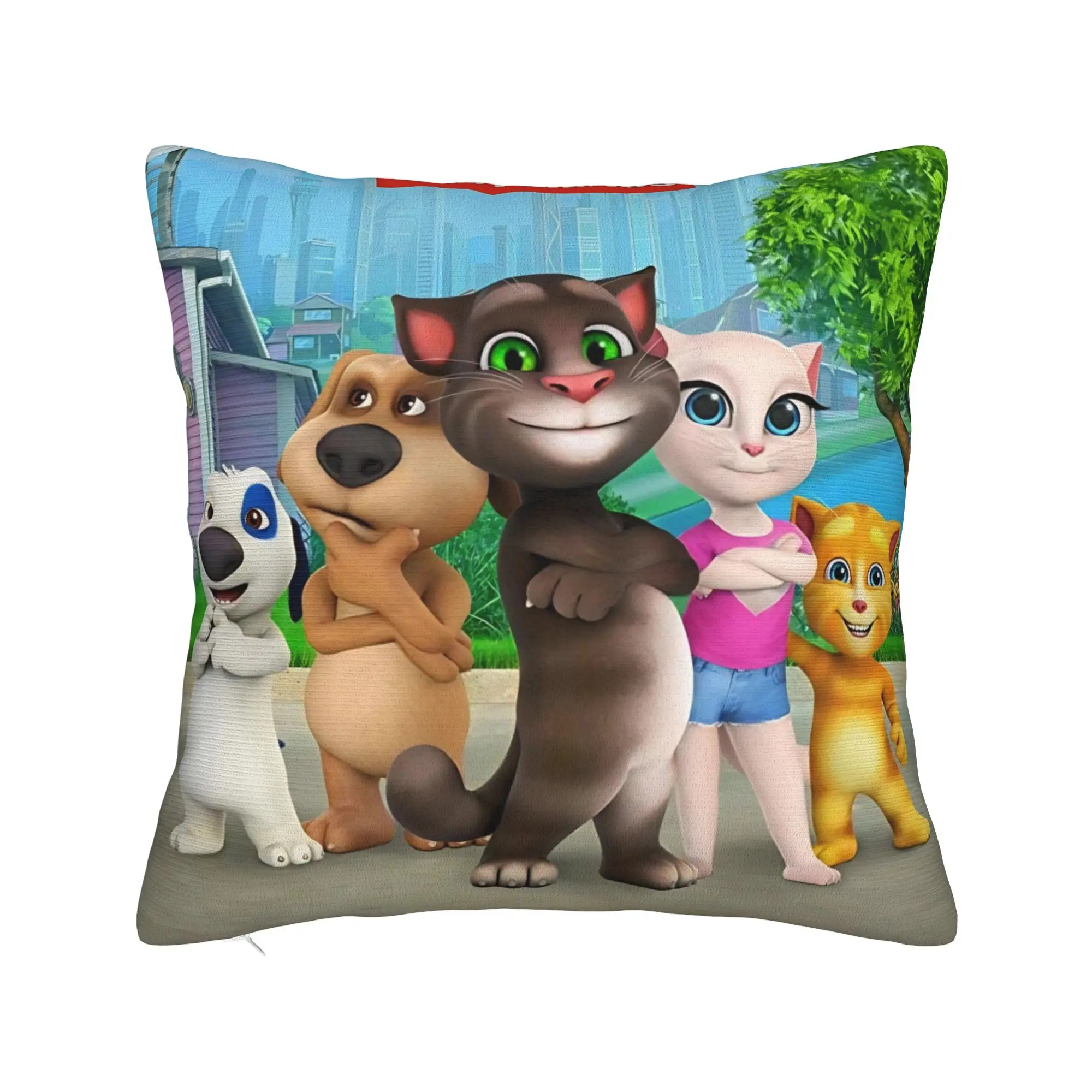 T-Talking T-Tom And F-Friends Pillowcases Stuff Soft Cushion Cover Decorations  Throw Pillow Case Cover Home Multi Size